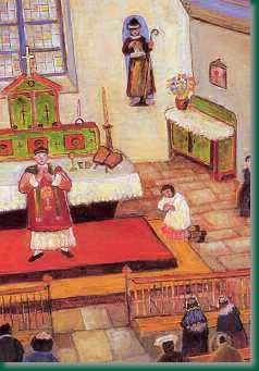 La messe, tableau de Lucien Podras